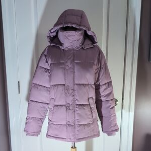 Universal Standard Size 2-4 Rainier Hooded Puffer in Lilac